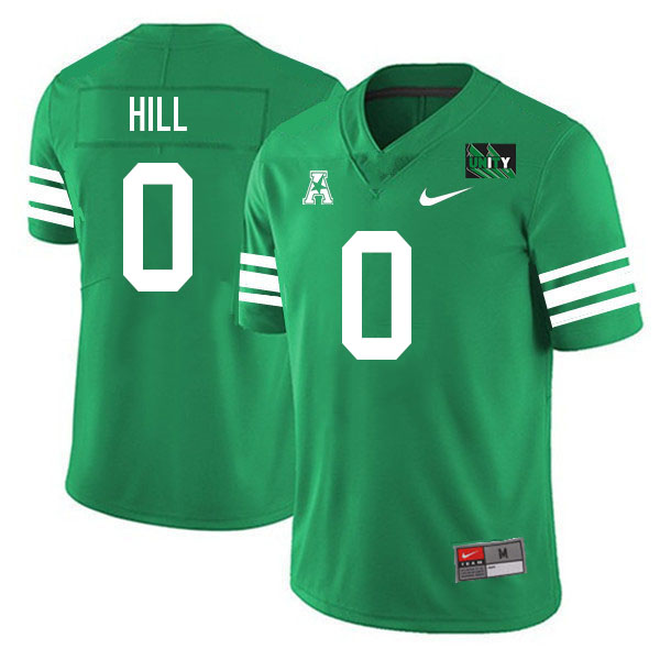 Men-Youth #0 Phil Hill North Texas Mean Green 2023 College Football Jerseys Stitched Sale-Green